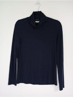 Madewell Long Sleeve Turtleneck Sweater Womens Size L Subtle Metallic Accents